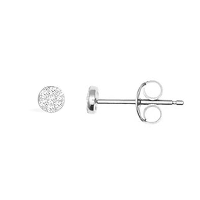 Le Cercle Sterling Silver Earrings plated in Rhodium
