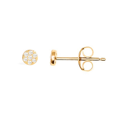 Le Cercle Sterling Silver Earrings plated in 18K Gold