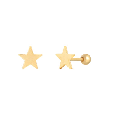 Σκουλαρίκια Petite Stars σε Ασήμι 925 με επιμετάλλωση σε Χρυσό 18Κ