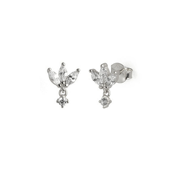 Soho Sterling Silver Earrings plated in Rhodium