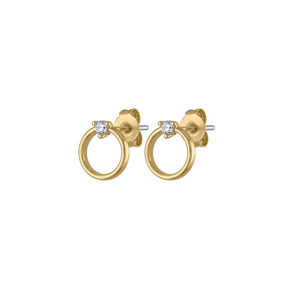 Mini Chic Sterling Silver Earrings plated in 18K Gold