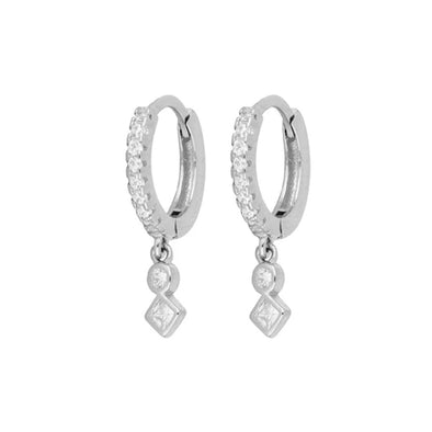 Mayfair Sterling Silver Earrings plated in Rhodium
