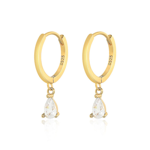 Saint Germain Sterling Silver Earrings plated in 18K Gold