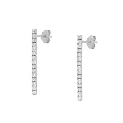 Riviera Sterling Silver Earrings plated in Rhodium