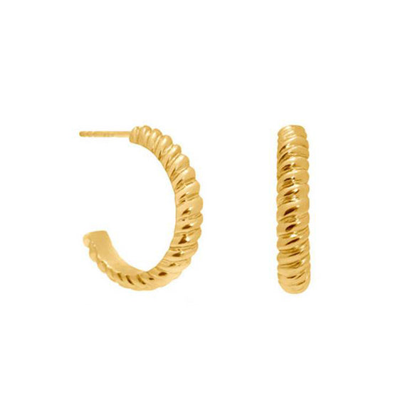 Σκουλαρίκια Harmony σε Ασήμι 925 με επιμετάλλωση σε Χρυσό 18Κ