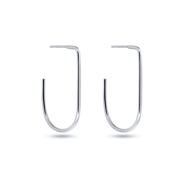 La Rouse Sterling Silver Earrings plated in Rhodium