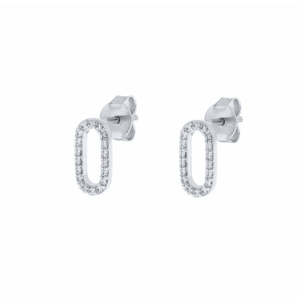 Agatha Sterling Silver Earrings plated in Rhodium