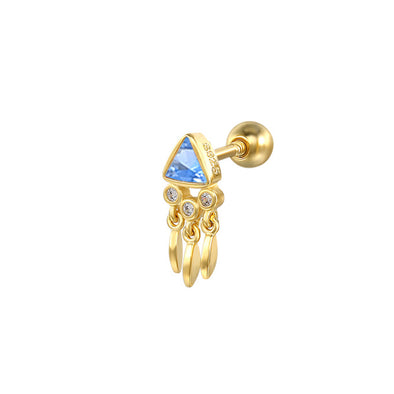 Cecile Sterling Silver Earring plated in 18K Gold
