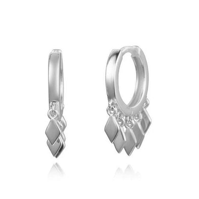 Twiga Sterling Silver Earrings plated in Rhodium