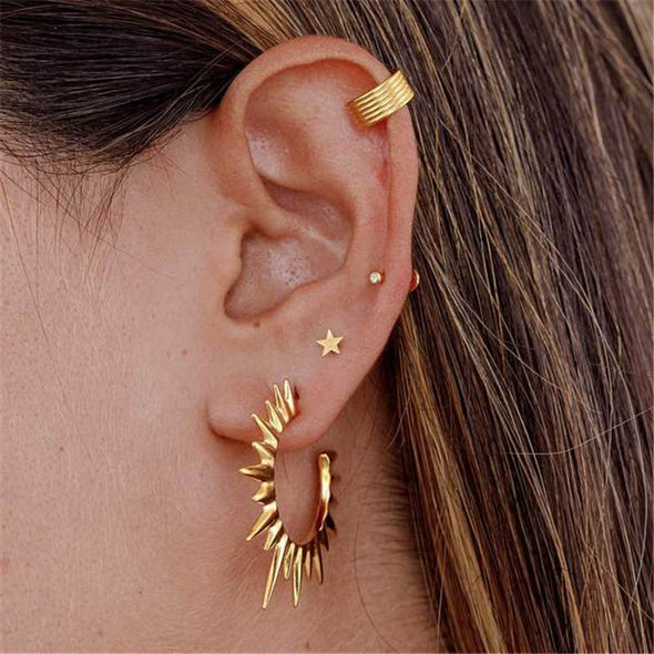 Agnes Sterling Silver Ear Cuff plated in 18K Gold