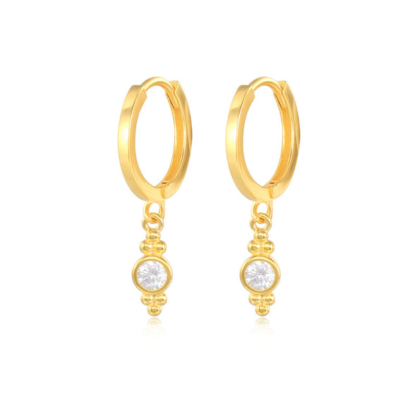 Celeste Sterling Silver Earrings plated in 18K Gold