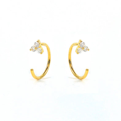 Celestine Sterling Silver Earrings plated in 18K Gold