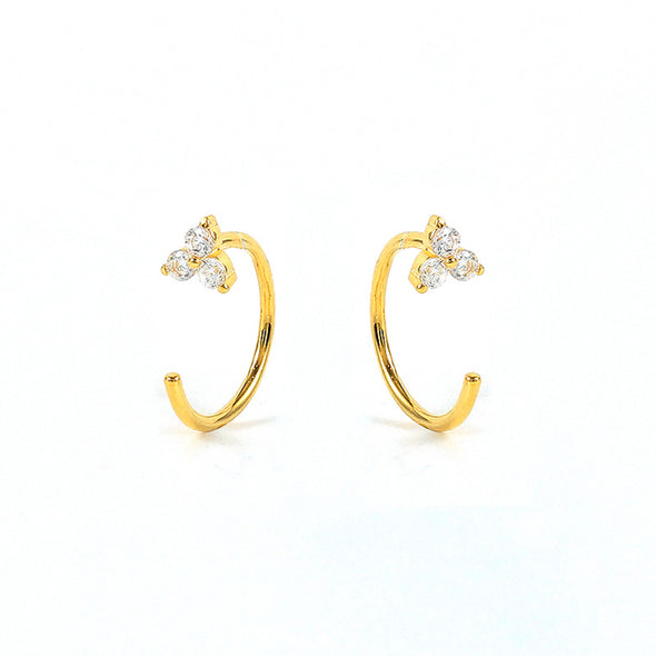 Celestine Sterling Silver Earrings plated in 18K Gold