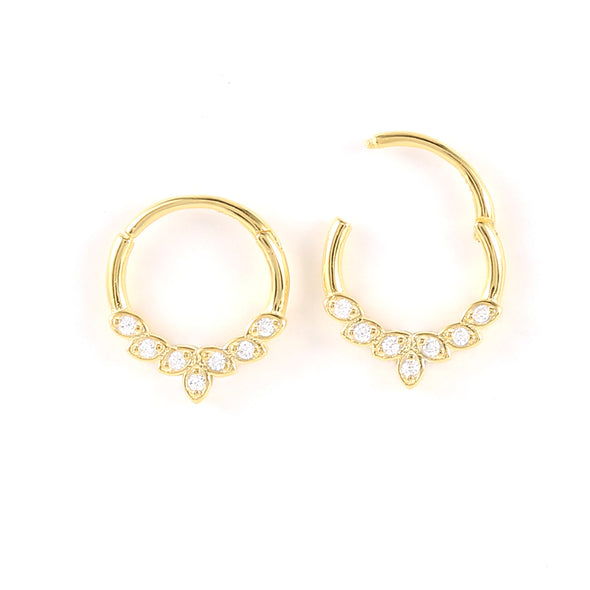 Celine Sterling Silver Earrings plated in 18K Gold