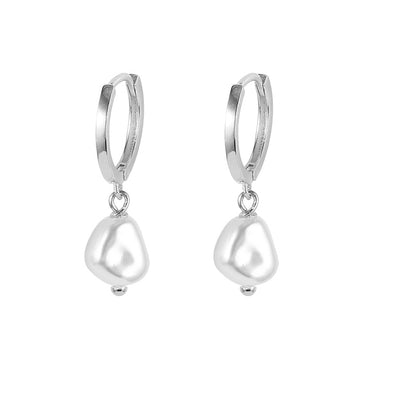 Asmara Sterling Silver Earrings plated in Rhodium