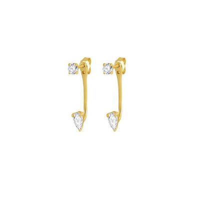 Maria Sterling Silver Earrings plated in 18K Gold
