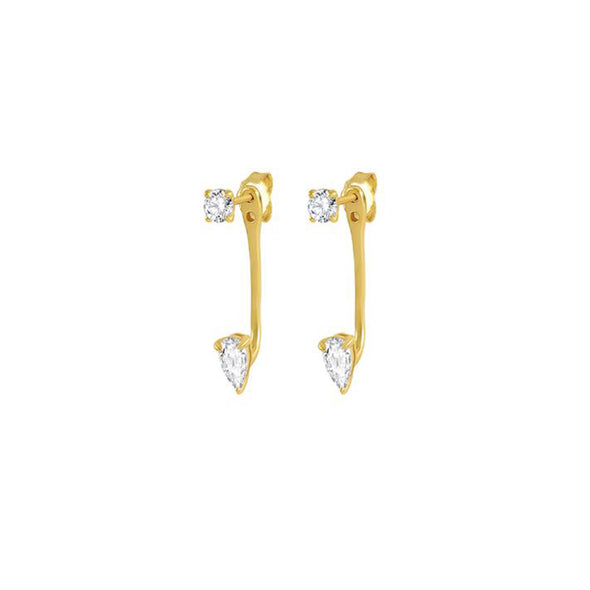 Maria Sterling Silver Earrings plated in 18K Gold