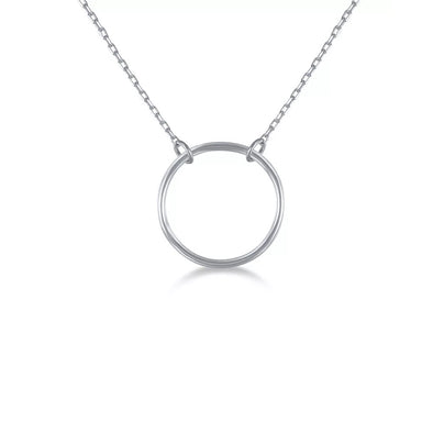 Cycle Sterling Silver Pendant plated in Rhodium