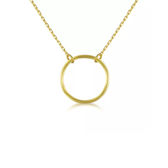 Cycle Sterling Silver Pendant plated in 18K Gold