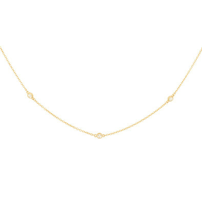 Saint Germain Sterling Silver Necklace plated in 18K Gold