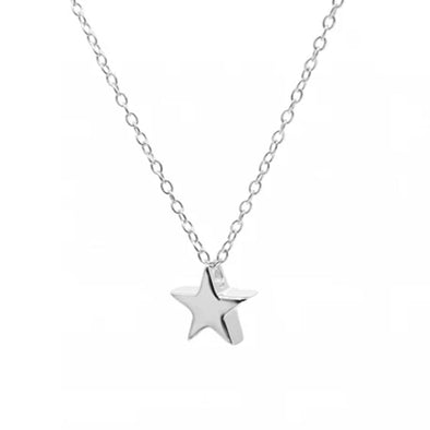 Petit Star Sterling Silver Pendant plated in Rhodium