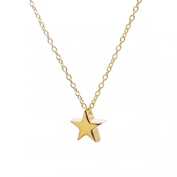 Μενταγιόν Petit Star σε Ασήμι 925 με επιμετάλλωση σε Χρυσό 18Κ