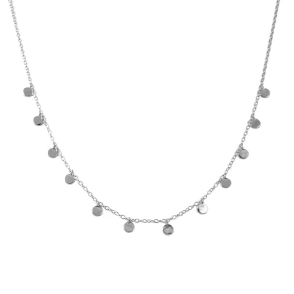 Albertine Sterling Silver Necklace plated in Rhodium