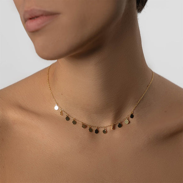 Albertine Sterling Silver Necklace plated in 18K Gold