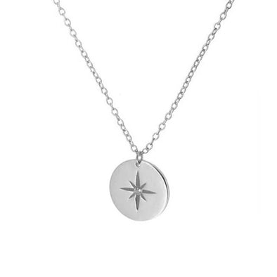 Leto Sterling Silver Pendant plated in Rhodium