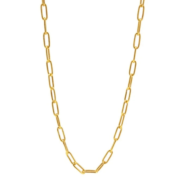Chained Sterling Silver Necklace plated in 18K Gold