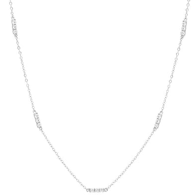 Cairo Sterling Silver Necklace plated in Rhodium