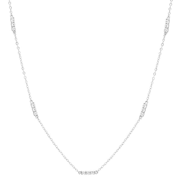 Cairo Sterling Silver Necklace plated in Rhodium
