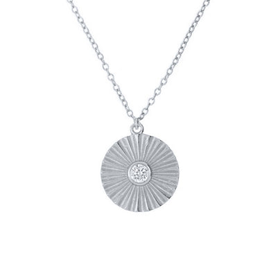 Artemis Sterling Silver Pendant plated in Rhodium