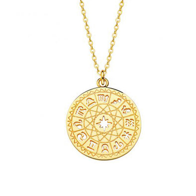 The Zodiac Sterling Silver Pendant plated in 18K Gold