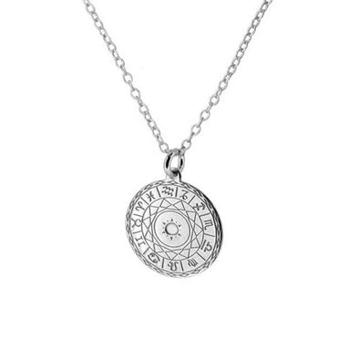 Horoscope Sterling Silver Pendant plated in Rhodium