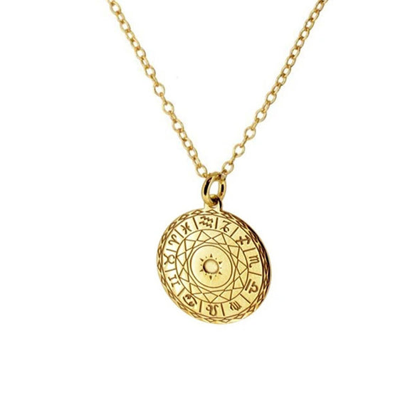 Horoscope Sterling Silver Pendant plated in 18K Gold