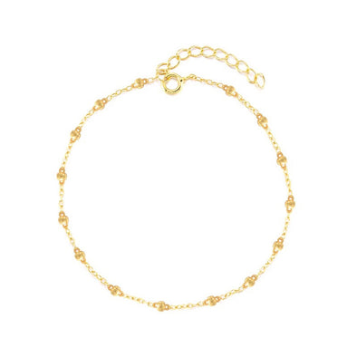 Ball Chain Sterling Silver Bracelet plated in 18K Gold