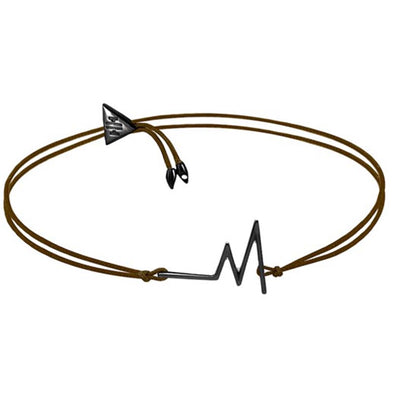 Βραχιόλι Heartbeat σε Ορείχαλκο με επιμετάλλωση σε Μαύρο Ρόδιο