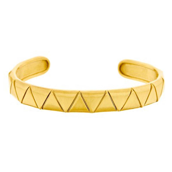 Triangle Bracelet in Brass plated in 18K Gold