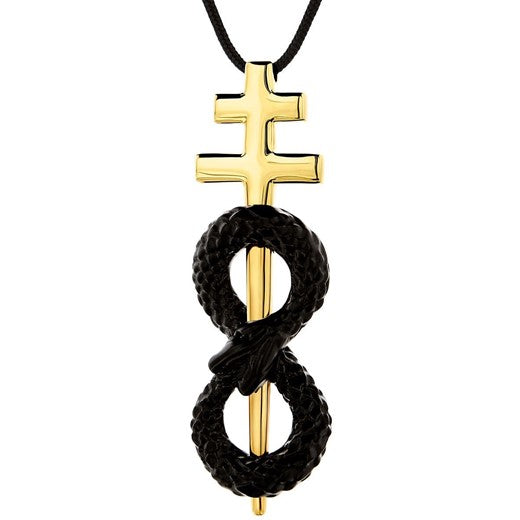 Infinity Snake Brass Pendant