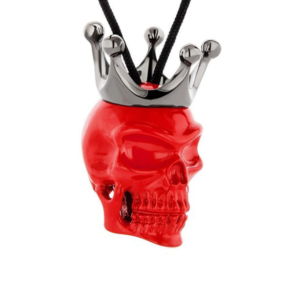 Queen Skull Brass Pendant