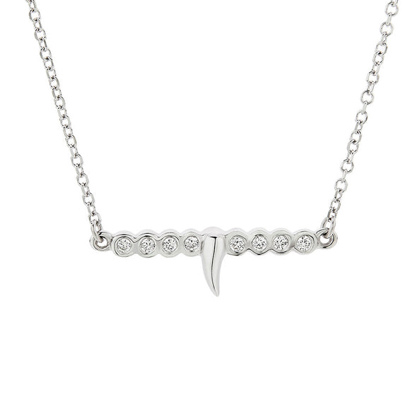 Panther Claws Eight Diamond Necklace in 18K White Gold