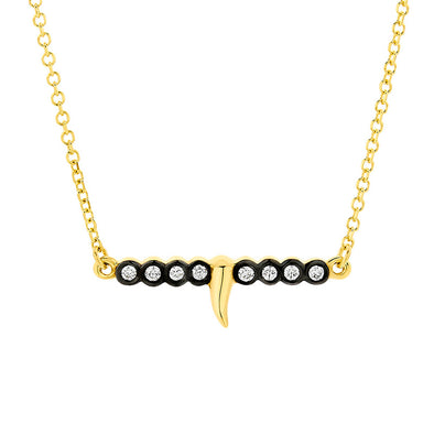 Panther Claws Eight Diamond Necklace in 18K Yellow Gold