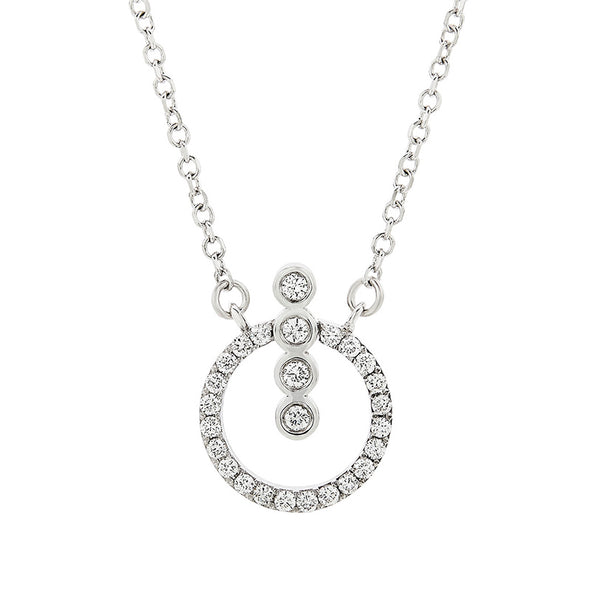 Queen's Crown Diamond Necklace in 18K White Gold