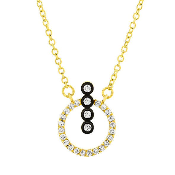 Queen's Crown Diamond Necklace in 18K Yellow Gold