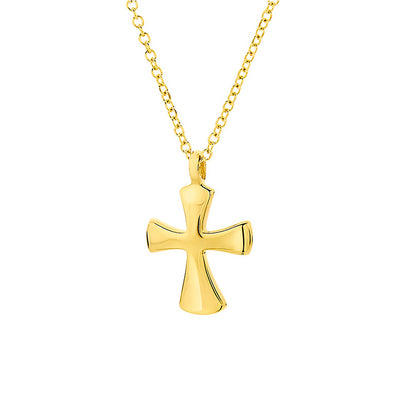 Small Cross Necklace in 18K Yellow Gold