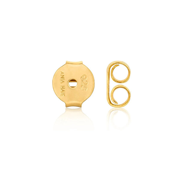Σκουλαρίκια Malachite Emblem Studs σε Ασήμι 925 με επιμετάλλωση σε Χρυσό 14Κ