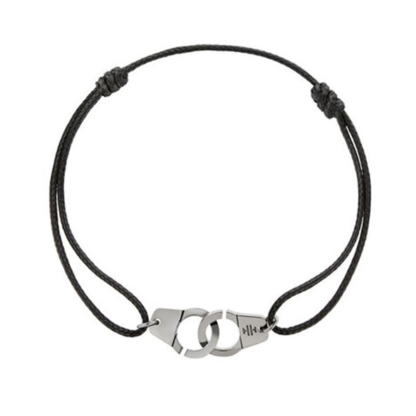 Freedom Handcuffs Sterling Silver Bracelet plated in Black Rhodium