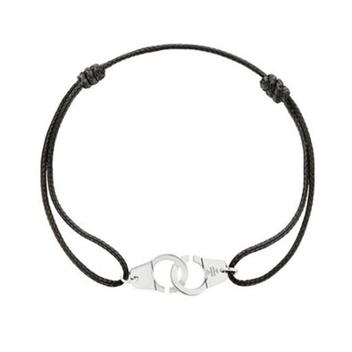 Freedom Handcuffs Sterling Silver Bracelet plated in Rhodium