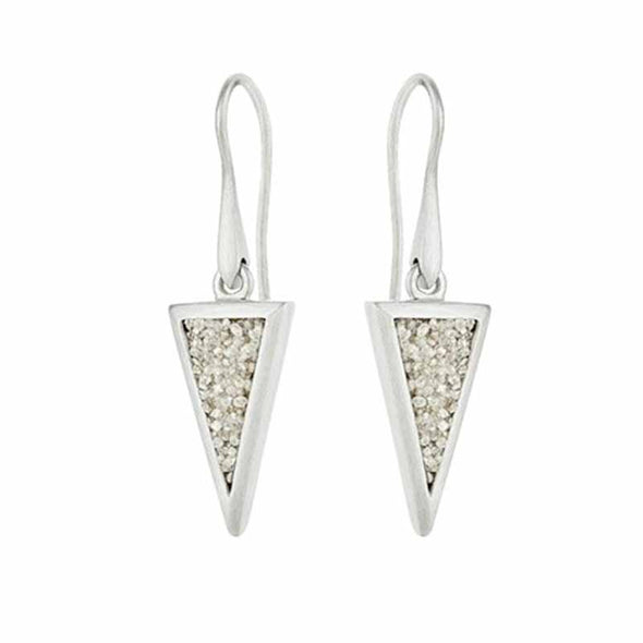 Σκουλαρίκια Small Triangle σε Ασήμι 925 με Διαμάντια